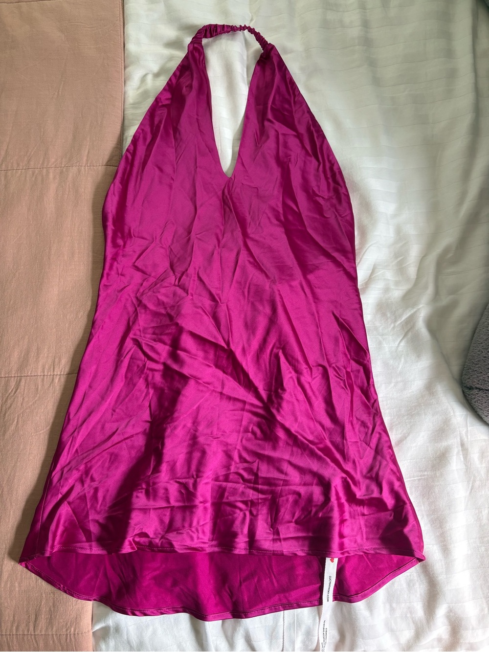 Lucy in the Sky Fuchsia Halter Neck Mini Dress